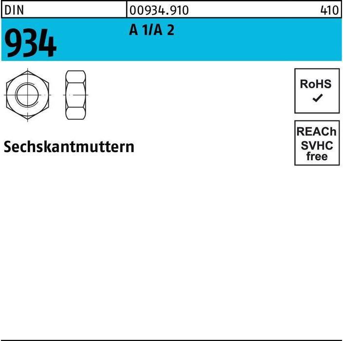 Produktbild Sechskantmutter DIN 934 M 1,6 A1/A 2 (M1.6)