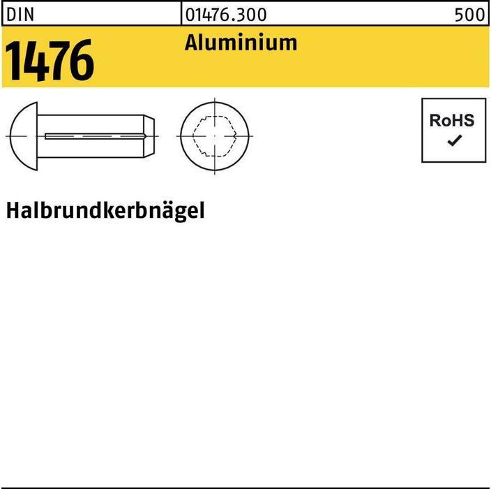 Produktbild Halbrundkerbnagel DIN 1476 1,4 x 4 Aluminium DIN 1476