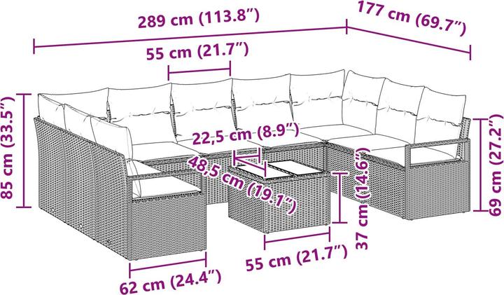 Produktbild vidaXL Outdoor-Sofagarnitur