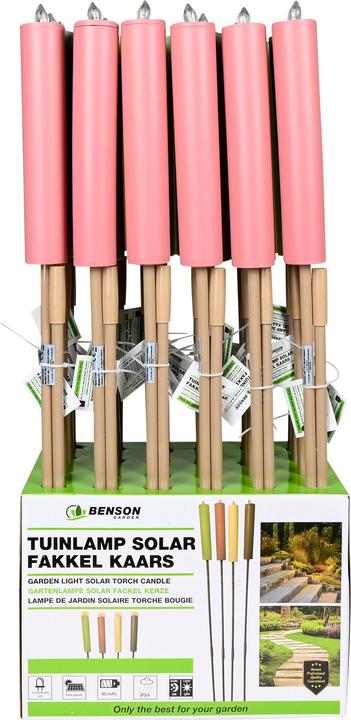 Immagine prodotto Benson Garden Gartenlampe Solar Fackel Kerze mix display