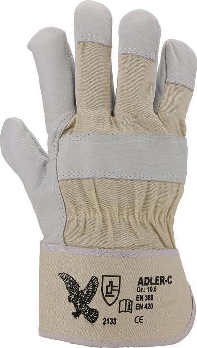 Productafbeelding Asatex Handschoenen Adler-C maat 10,5 natuurlijke kleur PPE categorie II (10.5)