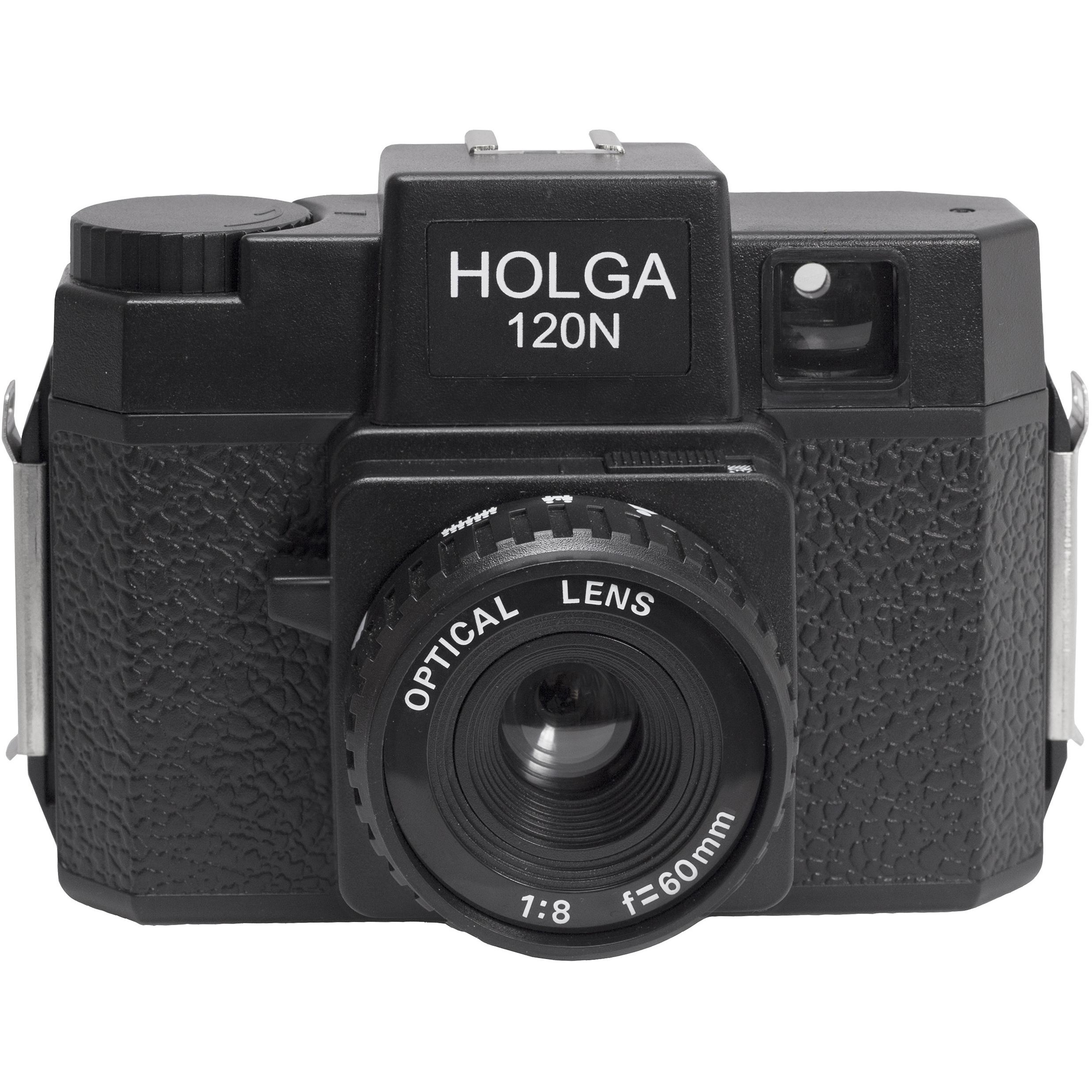 Holga 120N Mittelformatkamera, schwarz, Analogkamera, Schwarz
