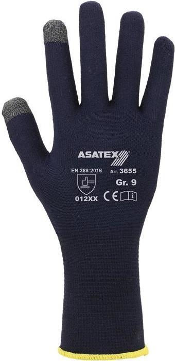 Actual product image Asatex Fine knit glove for smartphones and touch screens size 10 dark blue EN 388 PPE category II (10)
