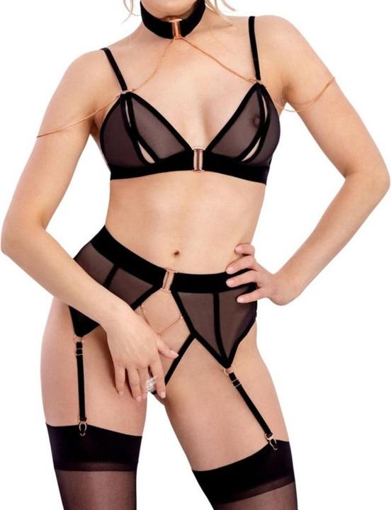 Abierta Fina BH Set Fluweel S (S)