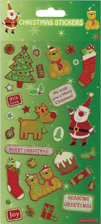 Produktbild Paper Projects Wiederverwendbare glitzernde Weihnachtsaufkleber