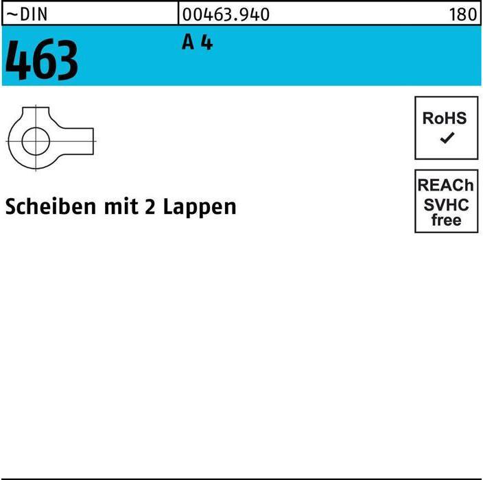 Produktbild Scheibe DIN 463 m.2 Lappen 23 A 4
