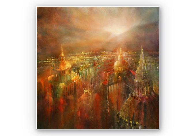 Produktbild Trenddeko Schmucker - Die Stadt erwacht (40 x 40 cm)