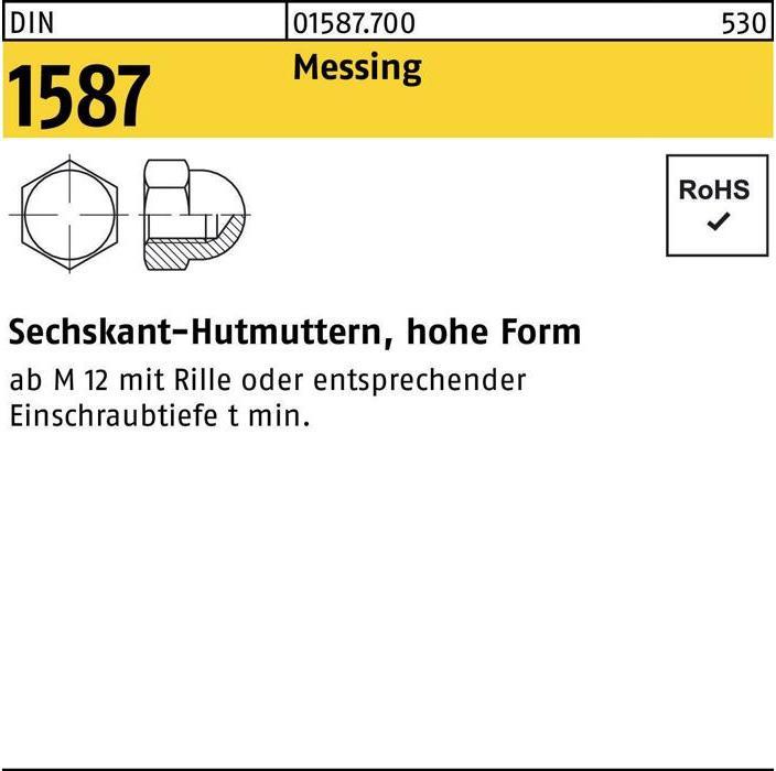 Produktbild Sechskanthutmutter DIN 1587 M 8 Messing