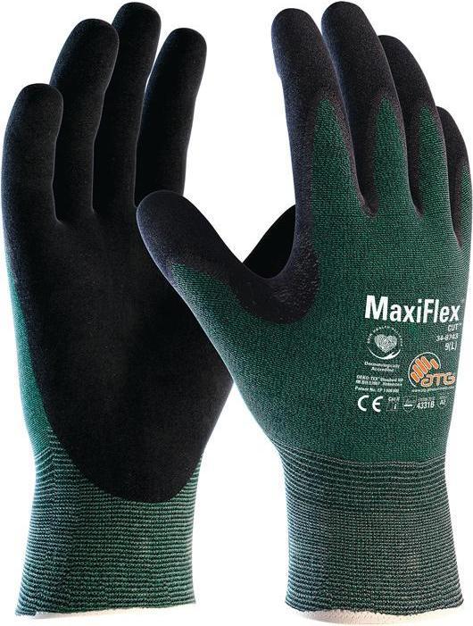 Produktbild ATG Schnittschutzhandschuhe MaxiFlex® Cut™ 34-8743 Grösse 10 grün/schwarz EN 388 PSA-Kategorie II (10)