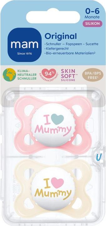 Actual product image MAM Original silicone, 0-6 months, 2 pcs, Mummy rose (2 x, up to 6 M.)