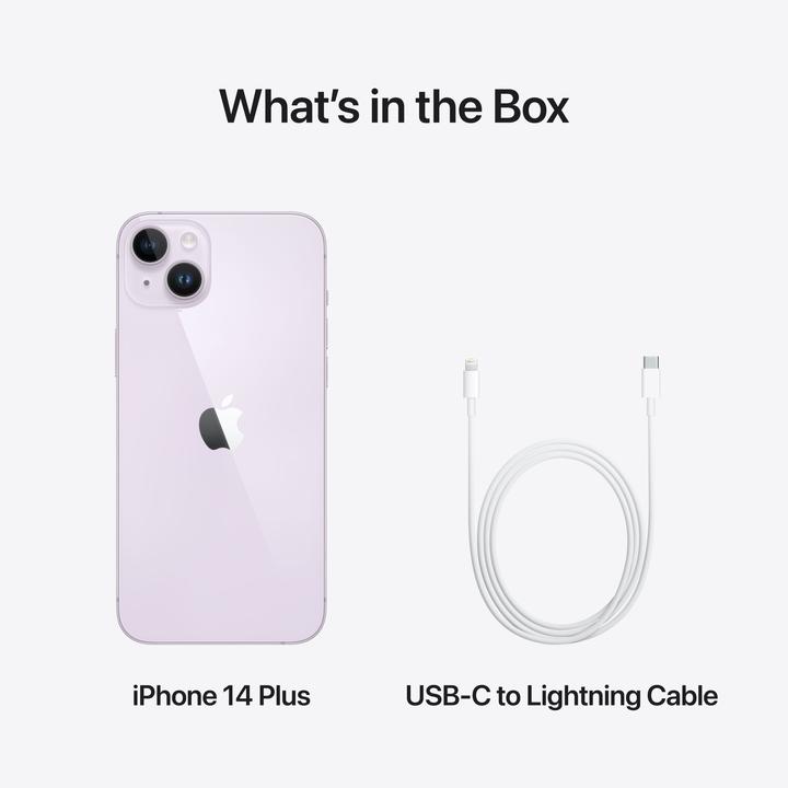 Actual product image Apple iPhone 14 Plus (128 GB, Purple, 6.70", SIM + eSIM, 12 Mpx, 5G)
