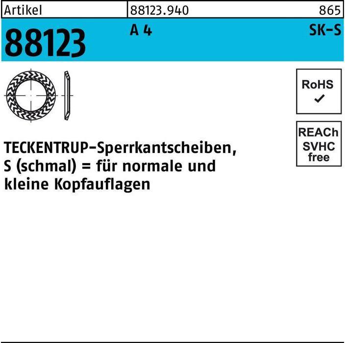 Produktbild Teckentrup Sperrkantscheibe R 88123 S 10x20,25x1,6 A 4