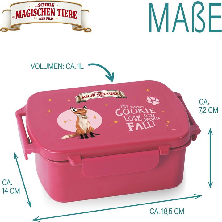 Actual product image Awave The School of Magical Animals snack box, made of rPET | berry red, Rabbat