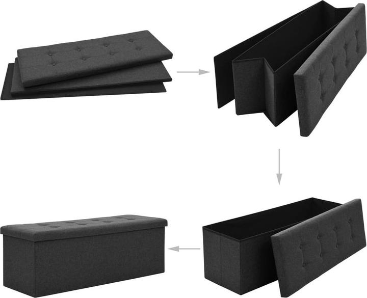 Actual product image vidaXL Bench with storage space (110 cm)