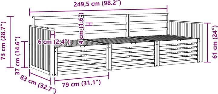Produktbild vidaXL Outdoor-Sofa