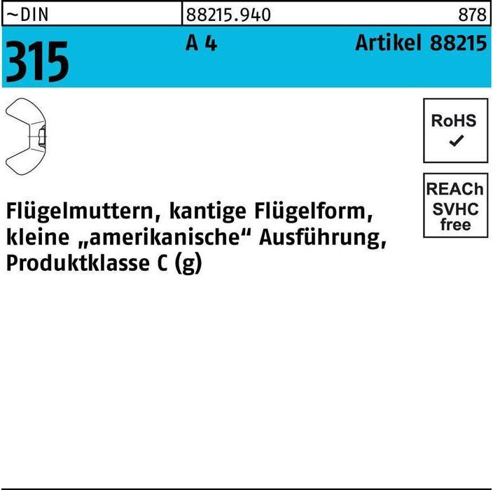 Produktbild Flügelmutter R 88215 M 8 A 4