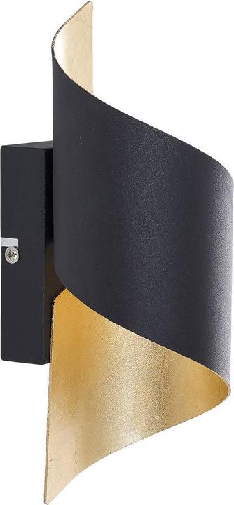 Produktbild Lindby Metall-Wandleuchte Desirio, schwarz-gold (330 lm, G9)