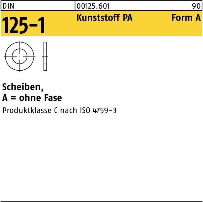 Produktbild Unterlegscheibe DIN 125-1 Form A 5,3 x10 x1 Polyamid