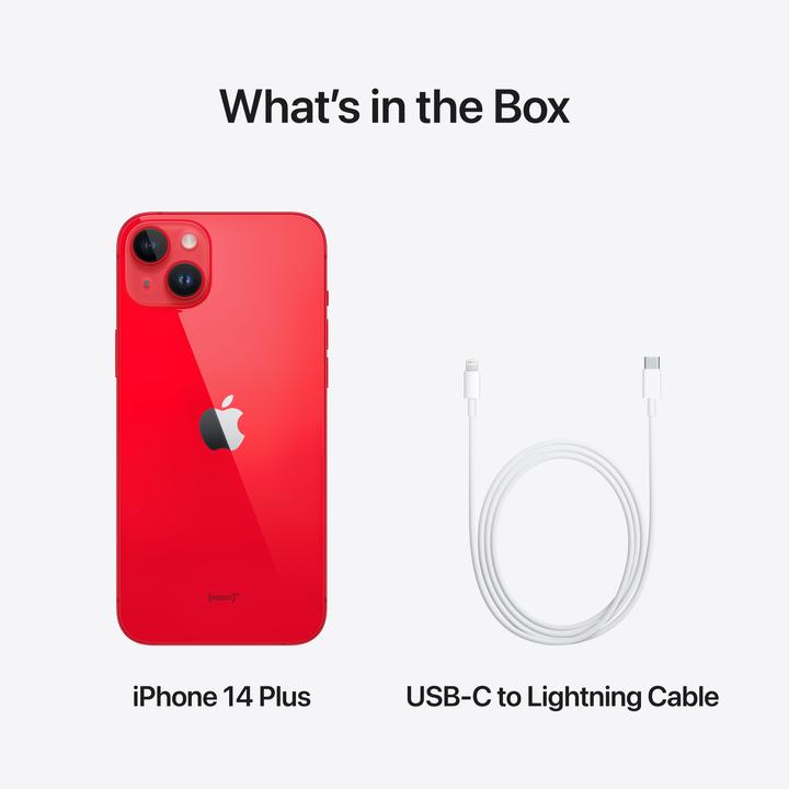 Immagine prodotto Apple iPhone 14 Plus (256 GB, (PRODUCT)​RED, 6.70", SIM + eSIM, 12 Mpx, 5G)