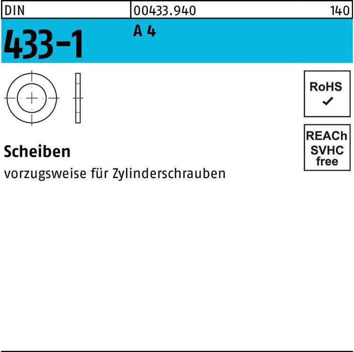 Produktbild Scheibe DIN 433-1 5,3 x 9 x1 A 4