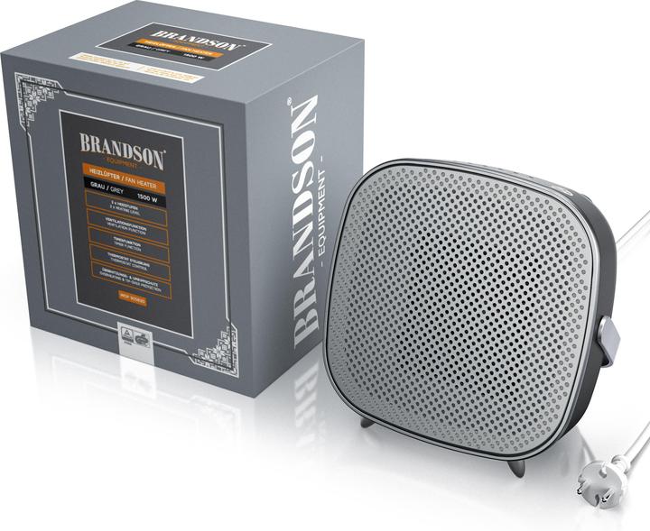 Actual product image Brandson KeramiK fan heater 1500 W, bathroom quick heater with temperature control, energy-saving, quiet (1500 W)