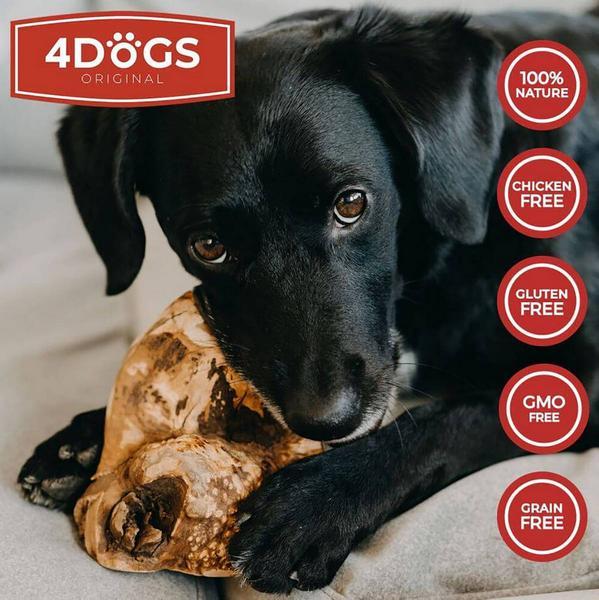Produktbild 4Dogs Original Rope Toy LOOP XL, Heidewurzel, 50cm,625g (Beschäftigungsspielzeug Hund)