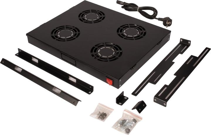 Produktbild Roline 19-inch fan unit 4 fans ON/OFF black