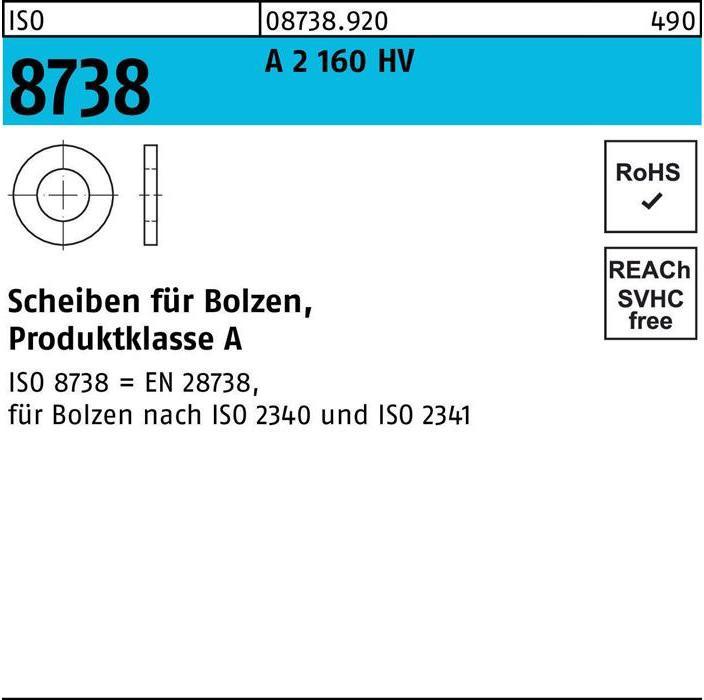 Actual product image Washer ISO 8738 f.Bolt 5 A 2 160 HV