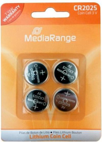 Image du produit MediaRange Piles boutons CR2025 3V (4 pcs, CR2025, 150 mAh)