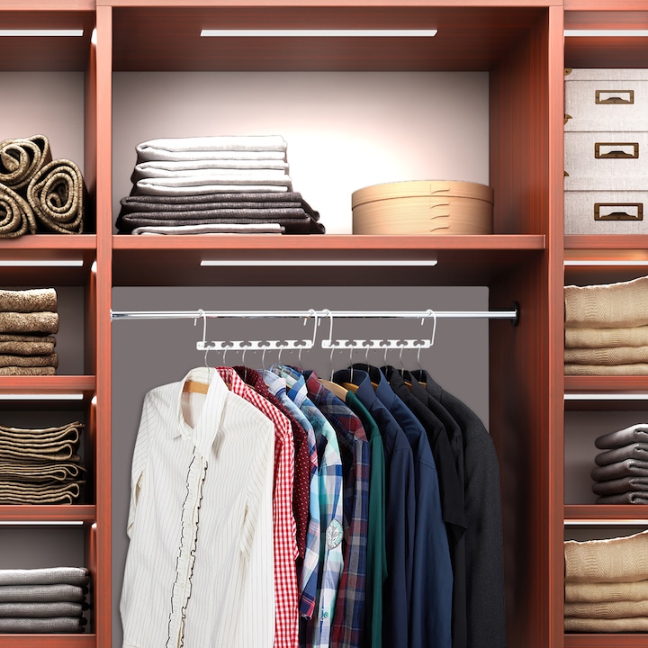 Actual product image Relaxdays Set of 6 Space-Saving Hangers (6 x)