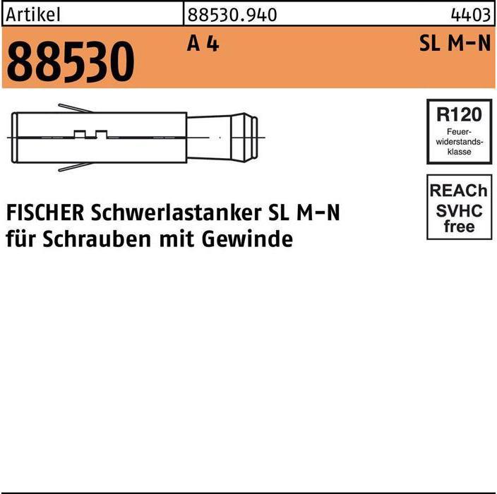 Immagine prodotto Fischer Ancoraggio pesante SL M10 N A4 (20 pz.)