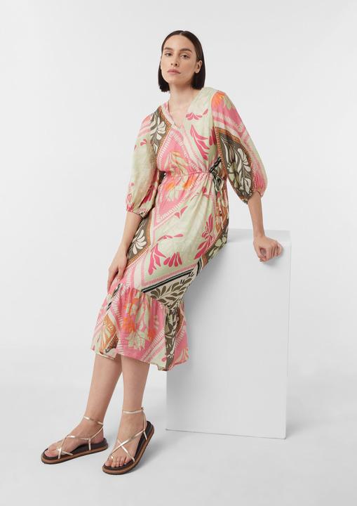 Produktbild Comma Kleid Fliessendes Kleid aus Viskosemix mit Unterkleid (42)
