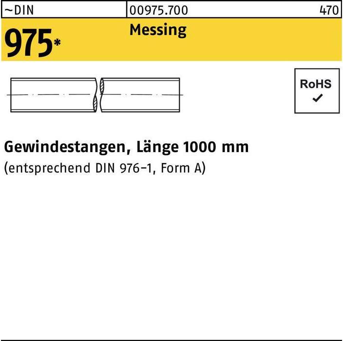 Immagine prodotto Asta filettata DIN 975 M 3 x 1000mm ottone