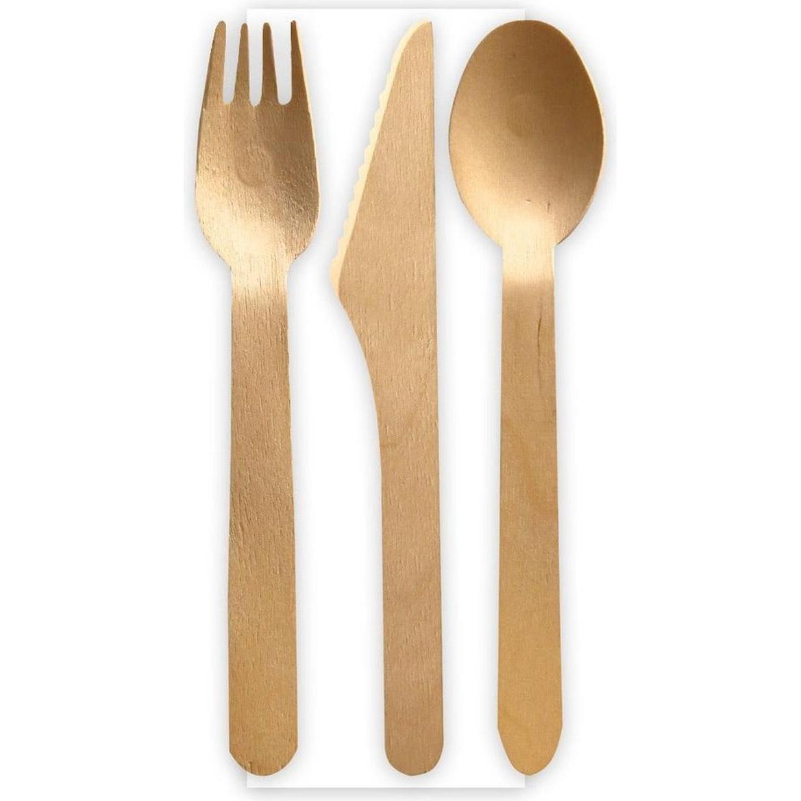 Naturestar, Einweggeschirr, Bestecksets Holz (50 x)