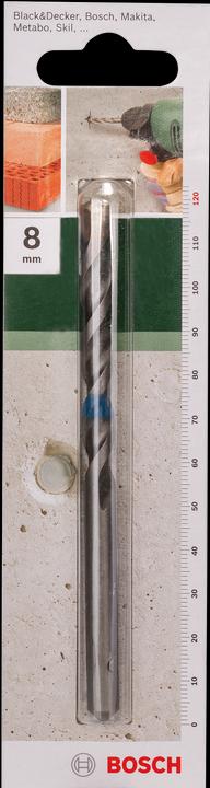Produktbild Bosch Professional Zubehör Betonbohrer nach ISO 5468 D= 8,0 mm L= 120 mm (7.2 mm)