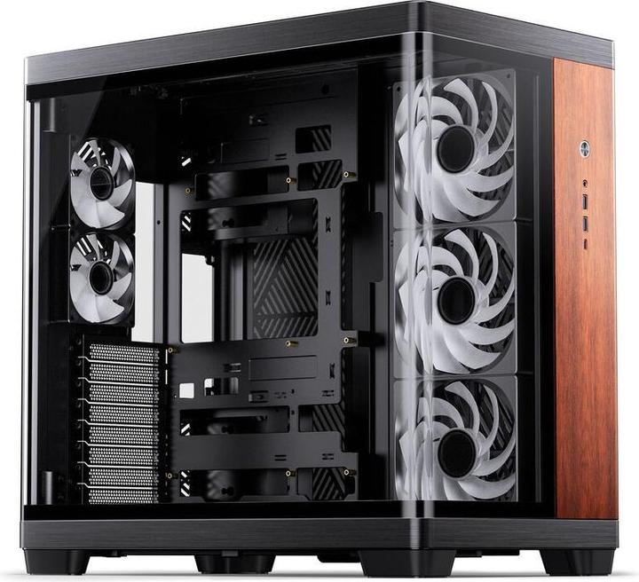 Produktbild Jonsbo TK-4 Wood PC-Gehäuse, Midi-Tower, ATX, Tempered Glass - schwarz (ATX)