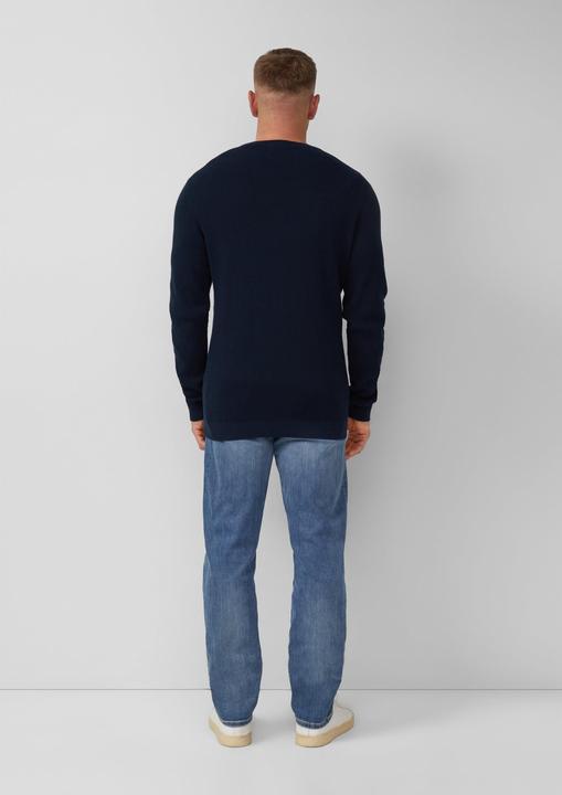 Produktbild s.Oliver Strickpullover Strukturmix-Pullover aus reiner Baumwolle (XXL)