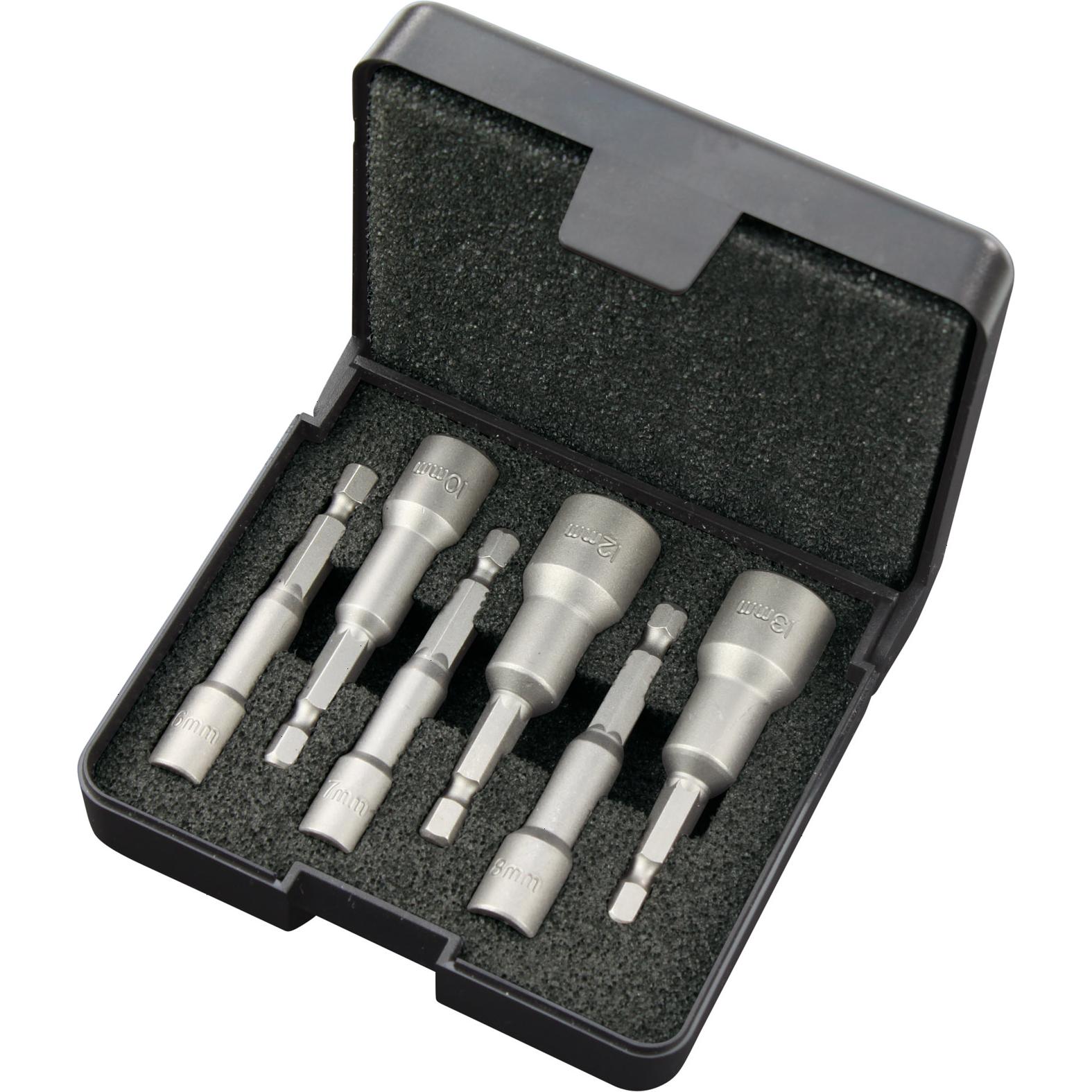 Felo, Steckschlüssel + Stecknuss, Steckschlüsselbitsatz E 6,3 metrisch mit Magnet (13 mm, 8 mm, 10  mm, 11 mm, 7 mm, 12 ...