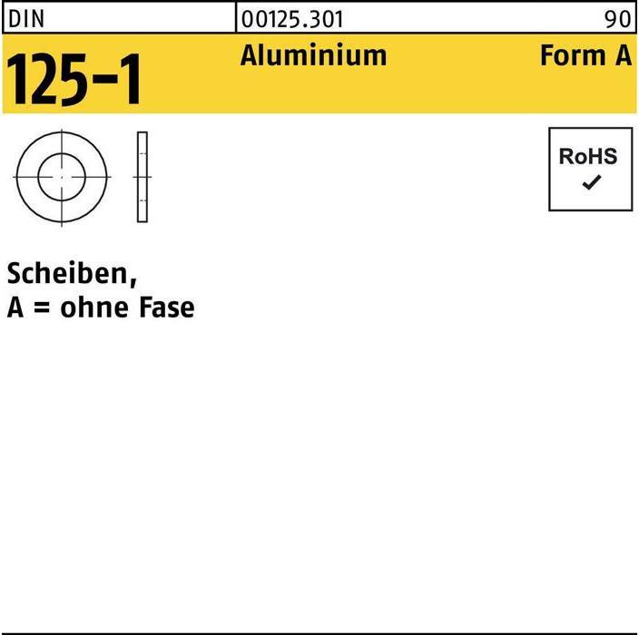 Produktbild Unterlegscheibe DIN 125-1 Form A 17 x30 x3 Aluminium
