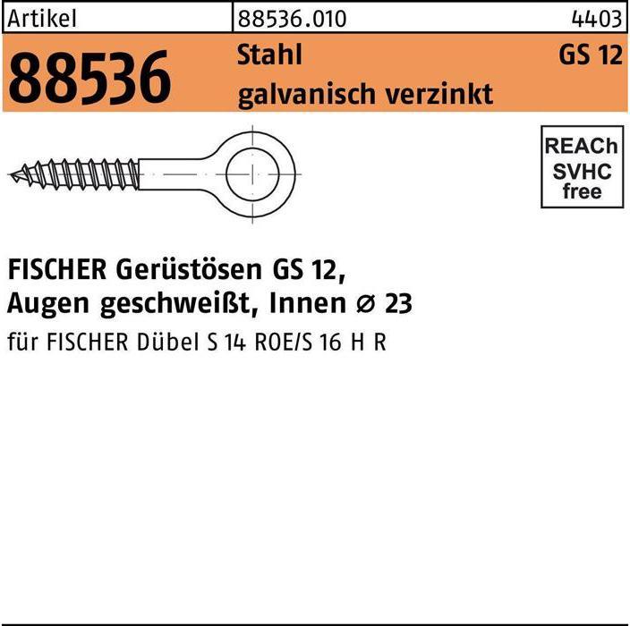 Actual product image Fischer Scaffolding eyelet GS 12x190 (25 pcs.)