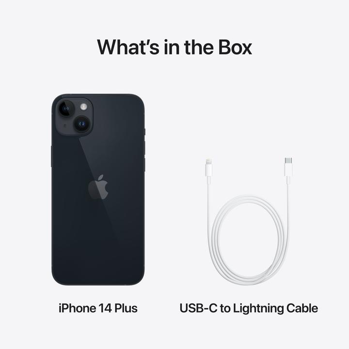 Immagine prodotto Apple iPhone 14 Plus (128 GB, Midnight, 6.70", SIM + eSIM, 12 Mpx, 5G)