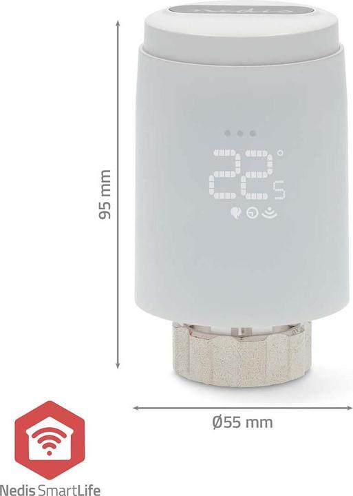 Actual product image Nedis SmartLife radiator control | Zigbee 3.0 | Battery-operated | LED | Android™ / IOS