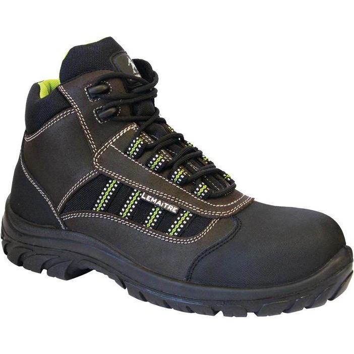 Lemaitre, Sicherheitsschuhe, Sicherheitsstiefel Danube Grösse 38 schwarz/braun S3 SRC EN ISO 20345 Leder/Textileinsätze ...