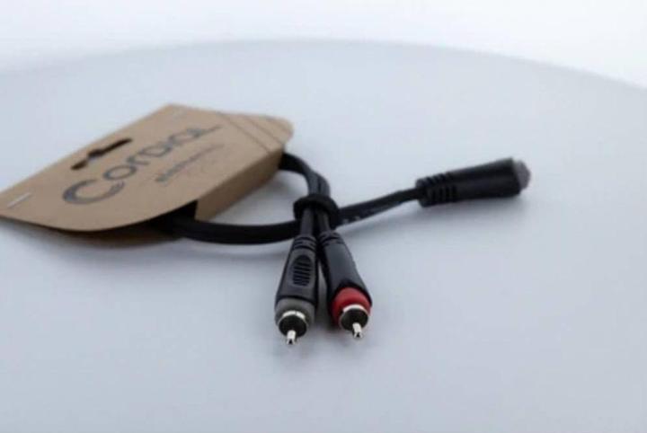 Produktbild Cordial 14889 Klinke / Cinch Audio Y-Adapter (1x Klinkenbuchse 3.5 mm - 2x Cinch (0.30 m, Cinch Kabel)