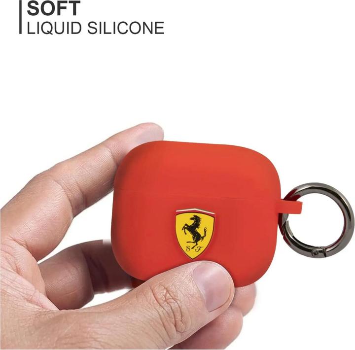 Actual product image Ferrari FEA3SILRE AirPods 3 cover czerwony/red Silicone (Headphone sleeve)