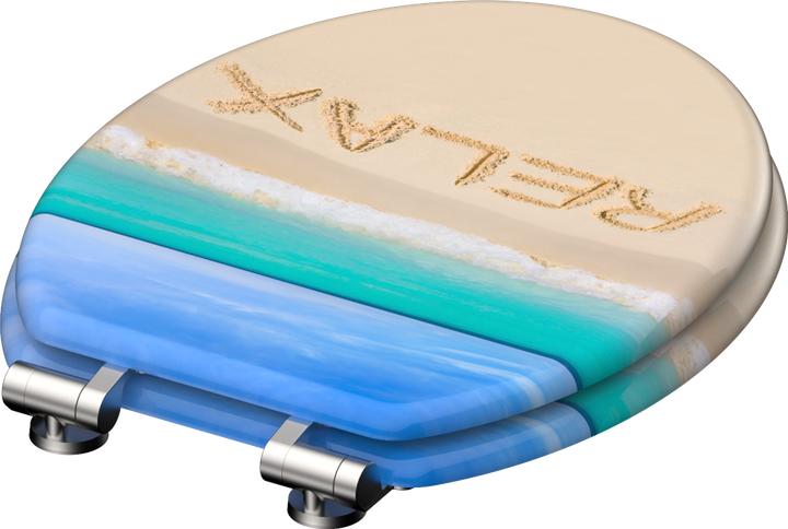 Actual product image Schütte WC seat wood MDF WC seat RELAX soft-close 80131 Beach