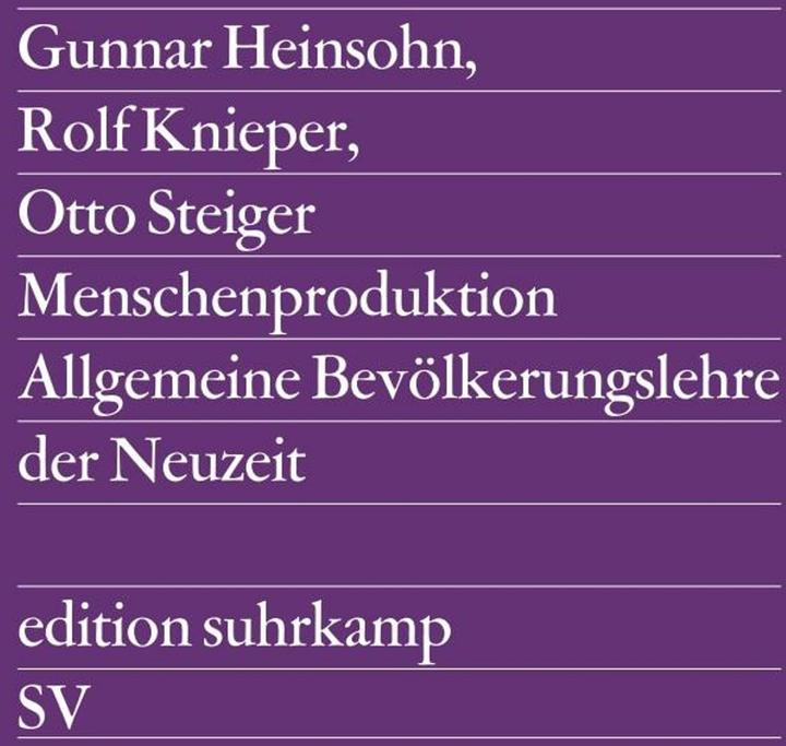 Produktbild Menschenproduktion (Deutsch, Gunnar Heinsohn, Otto Steiger, 1986)