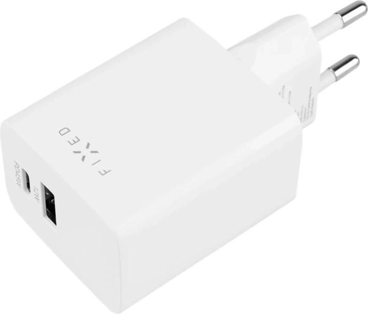 Image du produit Fixed Mini chargeur de voyage USB-C/USB fixe 45W | FIXC45M-CU-WH (45 W, 2 ports)