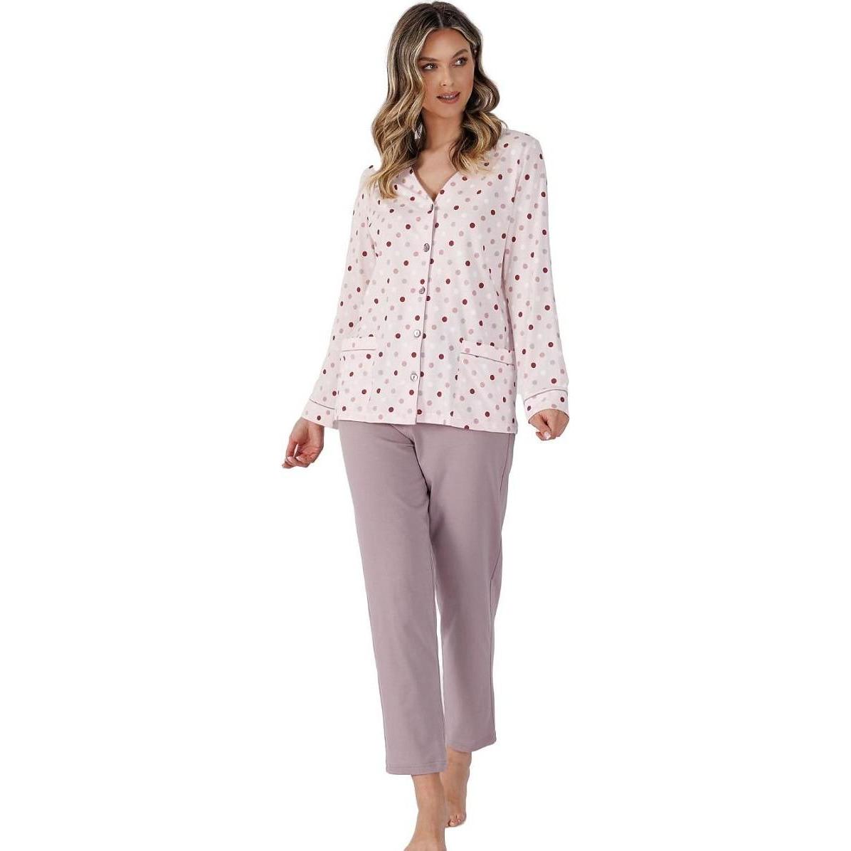 M-Max, Damen, Pyjama, Pyjama, Rosa, (XXL)
