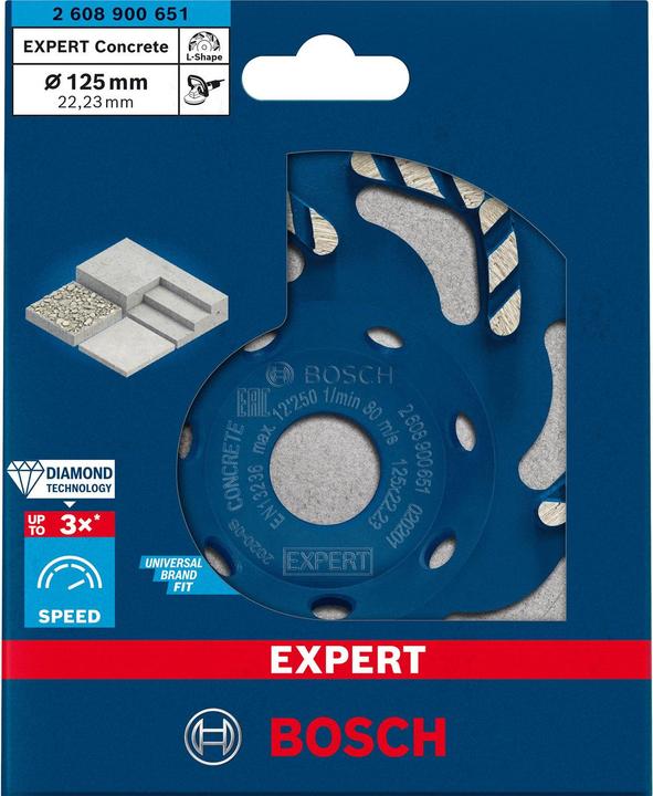 Actual product image Bosch Professional Zubehör EXPERT Concrete diamond cup wheel, 125 x 22.23 x 4.5 mm